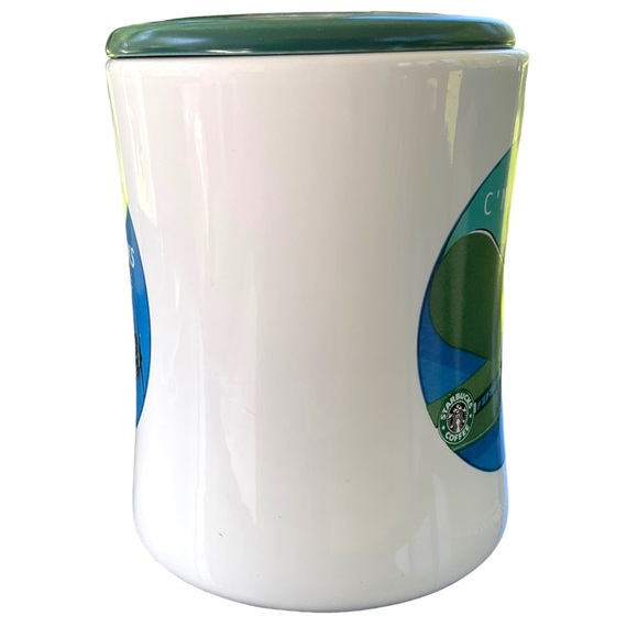 Starbucks Vintage 2001 Barista C'Mon Board Diner Style Coffee Mug Airplane - Picture 14 of 15